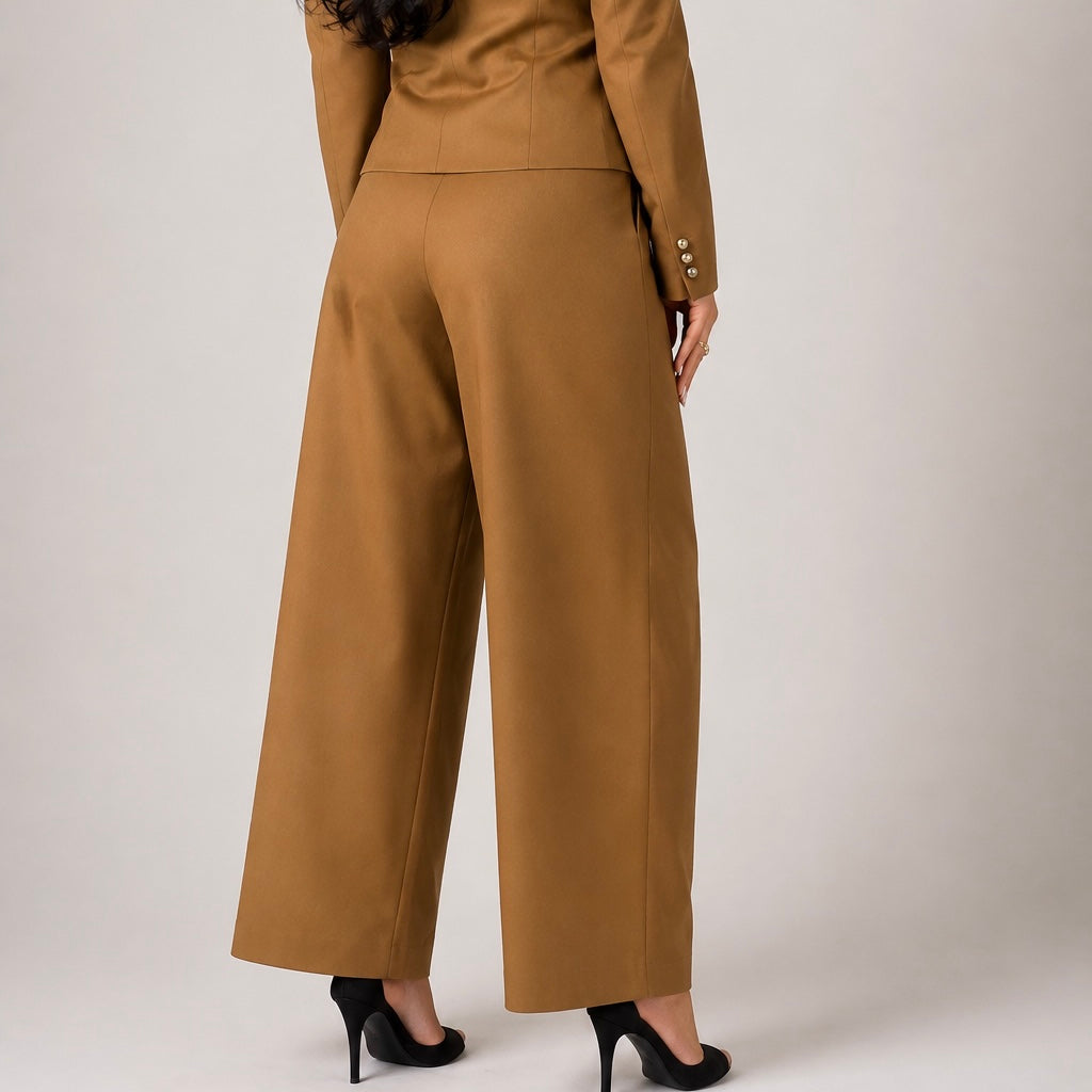 RIAH Brown Tailored Suit Trousers