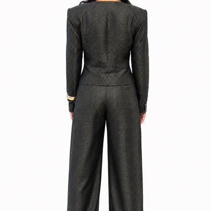 RIAH  Textured Tailored Suit Trousers